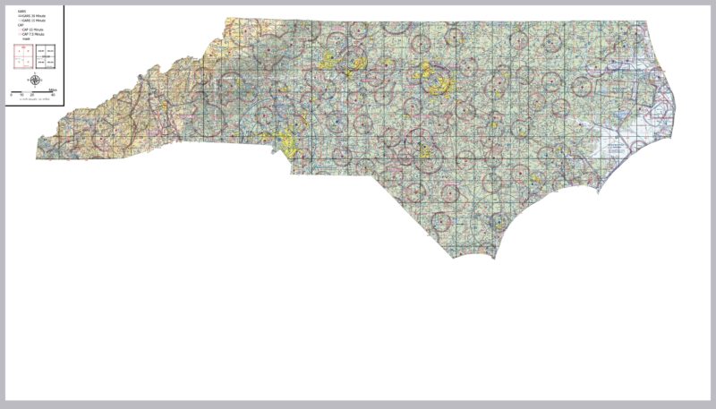 North Carolina Department of Public Safety Map Board - 60"w x 48"h whiteboard custom printed state map