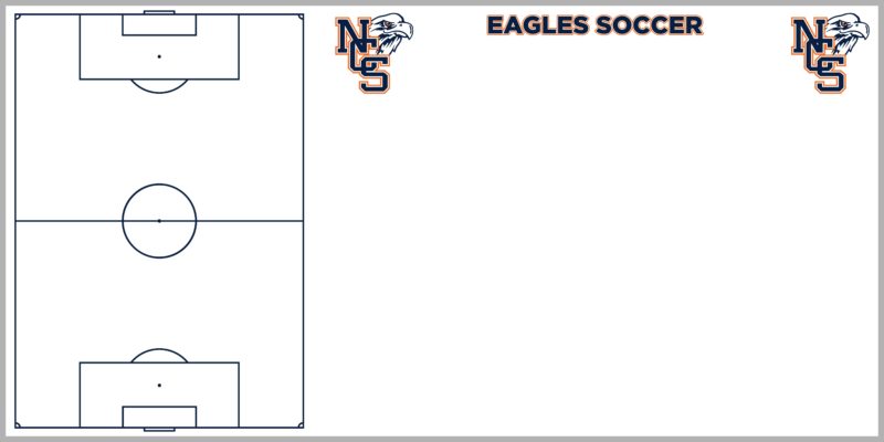 NCS Eagle Soccer Board - magnetic 96&quot;w x 48&quot;h  custom printed full soccer field with logo custom designed