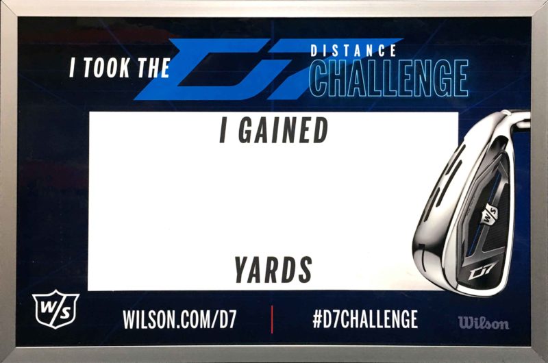 Wilson Sports Golf Driver Challenge Board - non-magnetic 25"w x 18"h custom printed #D7 Challenge whiteboard