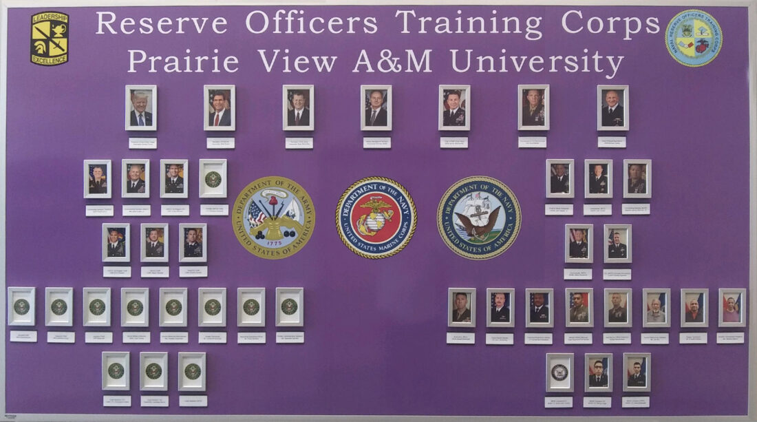 NROTC Command Board for Rice University 108"W x 60" H.